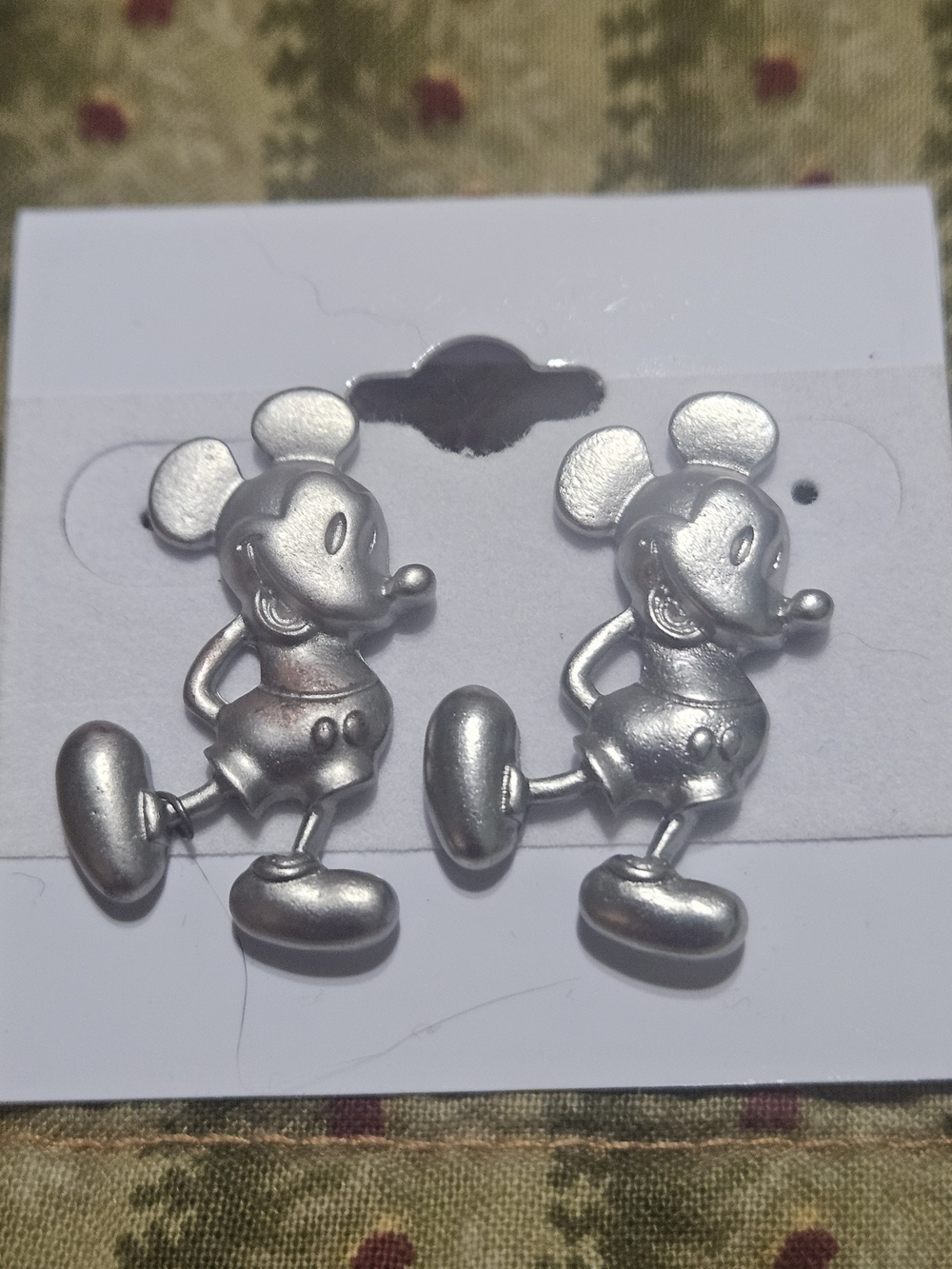 Vintage Mickey Mouse Pewter Earrings - Picture 4 of 4